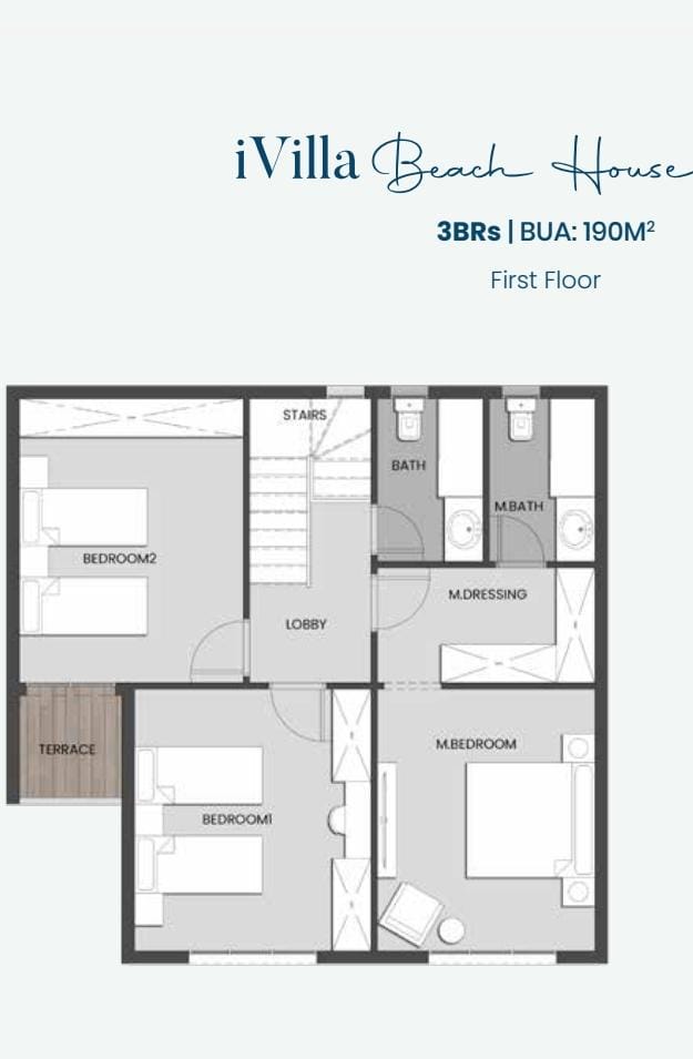 Floor plan for duplex at Aliva Mountain View Mostakbal City