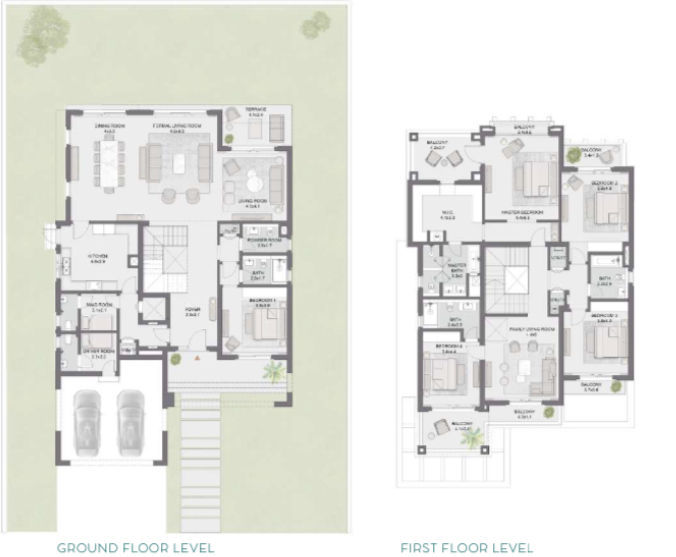 Floor plan for villa at Belle Vie