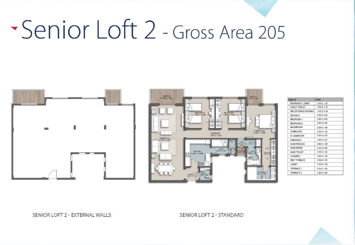 Floor plan for apartment at The Loft