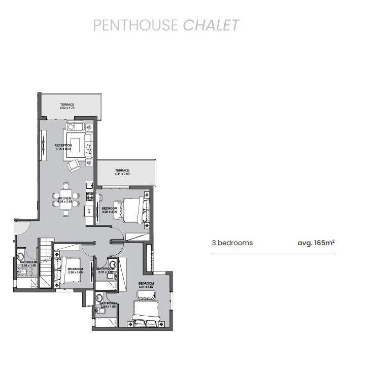 Floor plan for chalet at Direction White