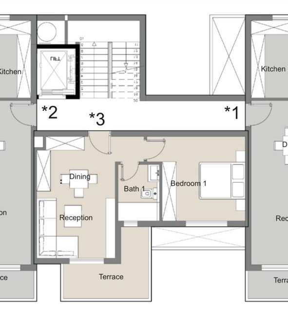 Floor plan for apartment at Badya