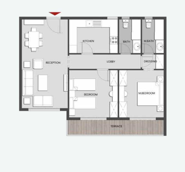 Floor plan for apartment at Aliva Mountain View Mostakbal City