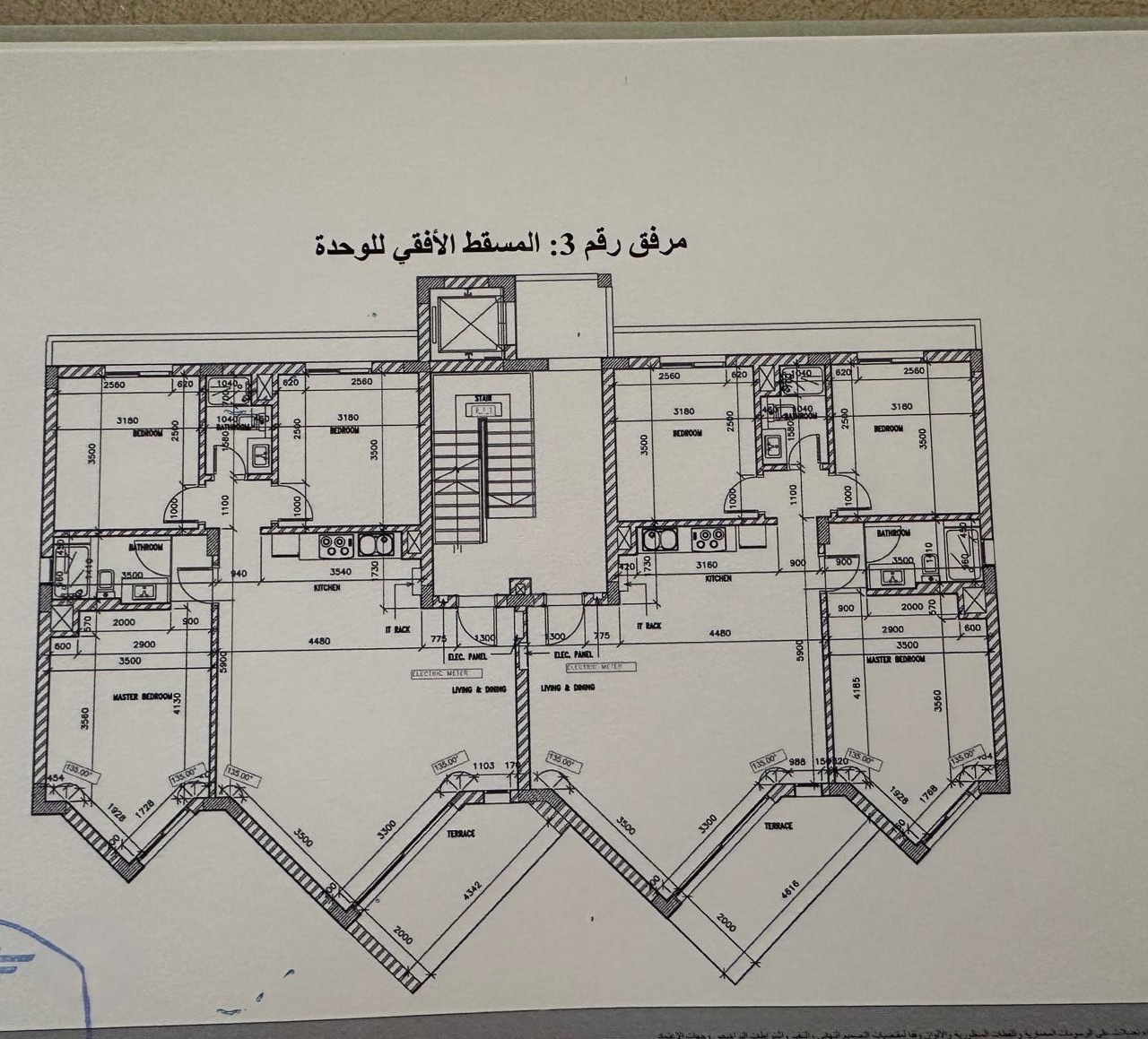 Floor plan for chalet at Il Monte Galala