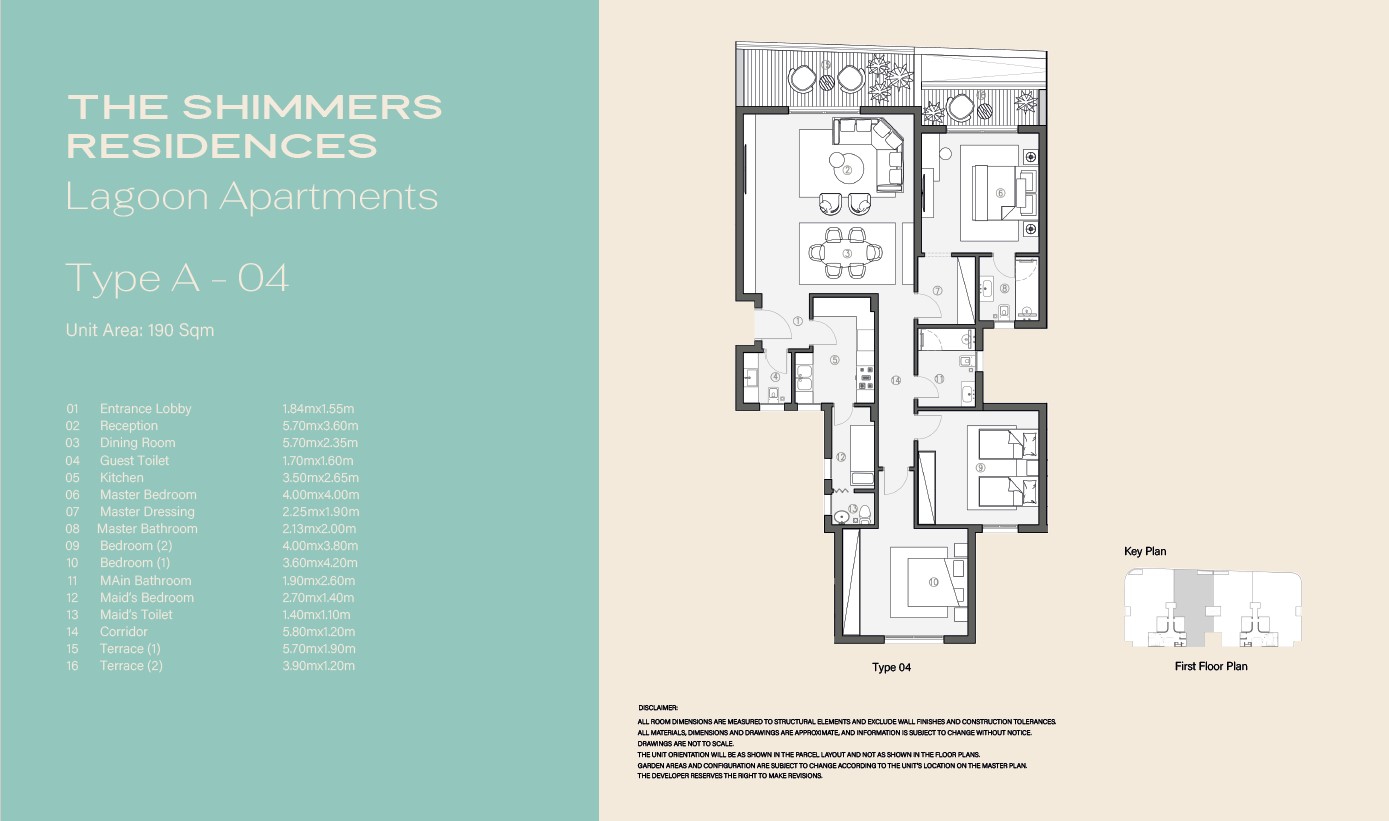 Floor plan for apartment at Swan Lake West
