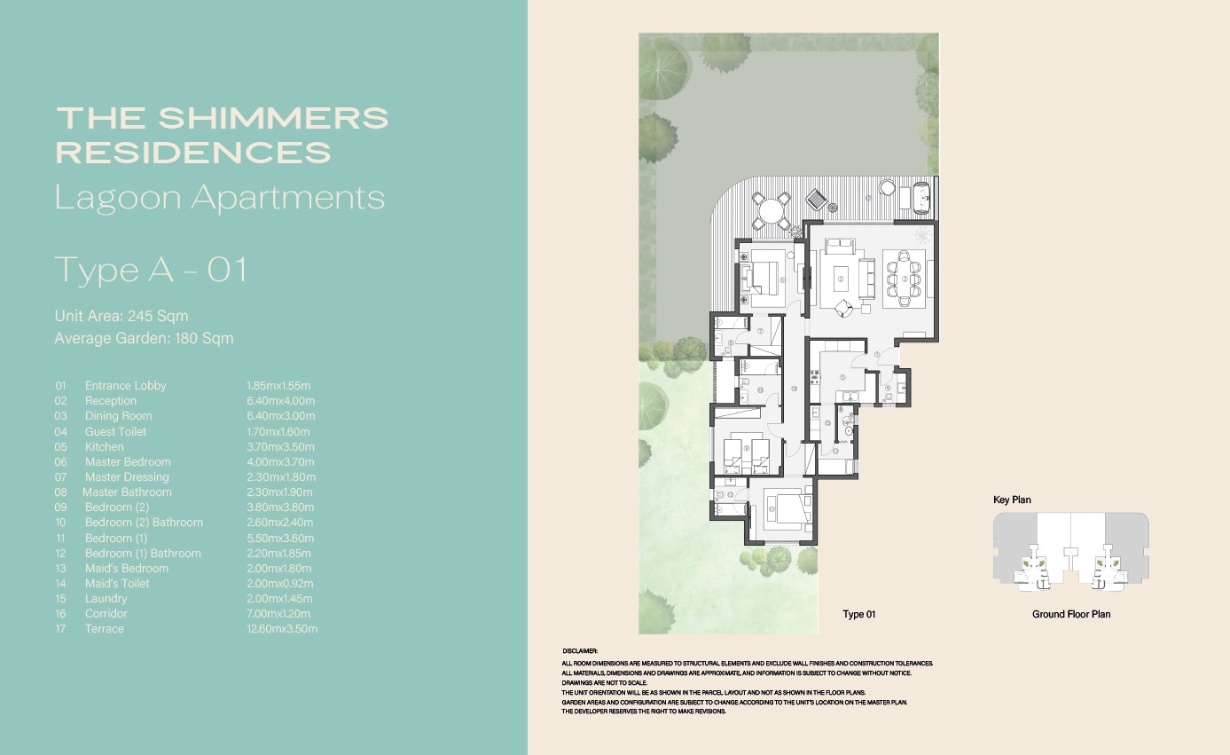 Floor plan for apartment at Swan Lake West