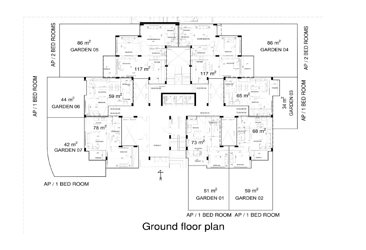 Floor plan for apartment at Garnet
