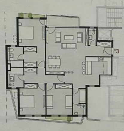 Floor plan for apartment at Badya