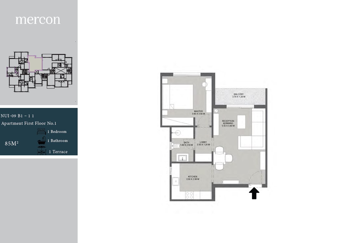 Floor plan for apartment at Nurai