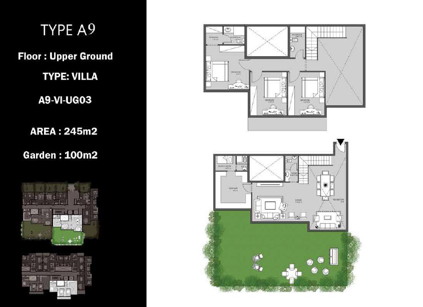 Floor plan for villa at Peerage Residence