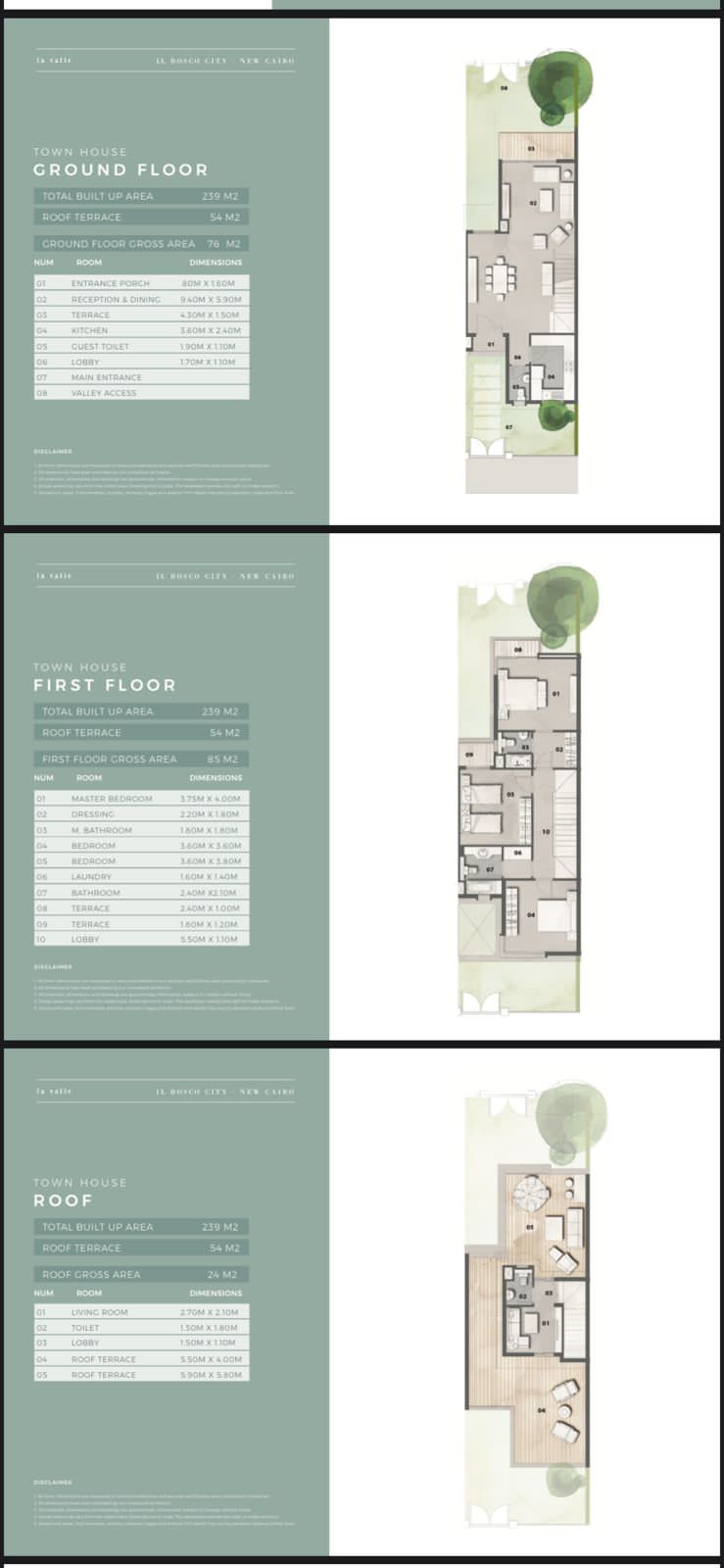 Floor plan for townhouse at Il Bosco City