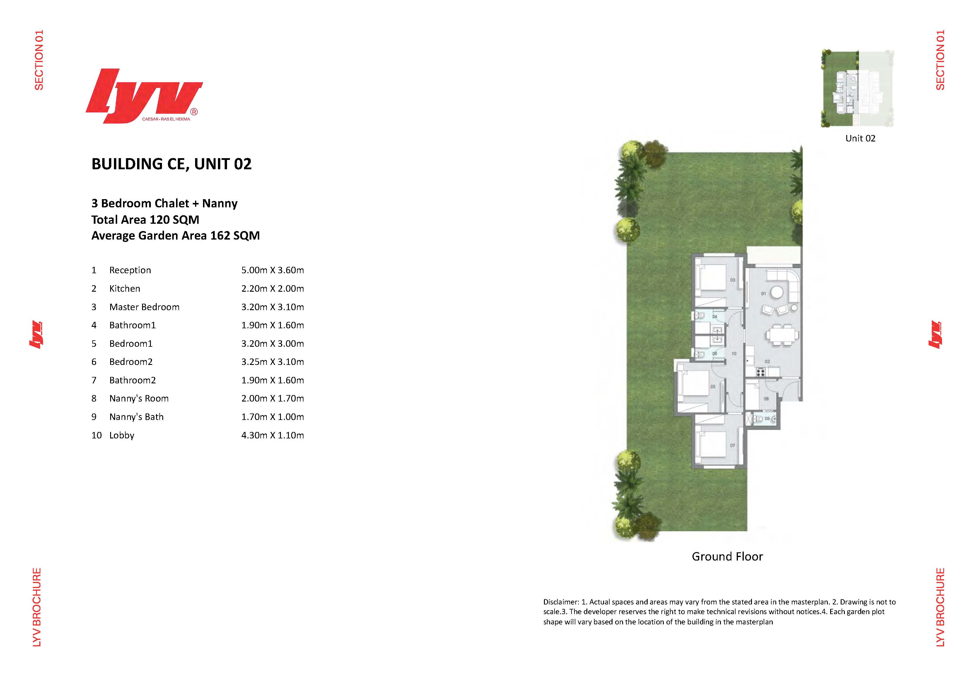 Floor plan for chalet at Lyv Caesar - Ras El Hekma
