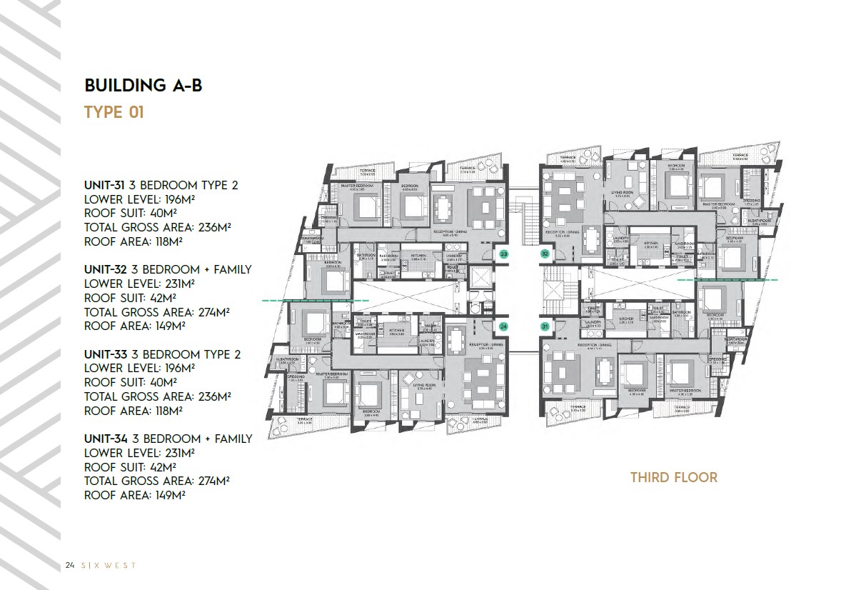 Floor plan for apartment at Six West