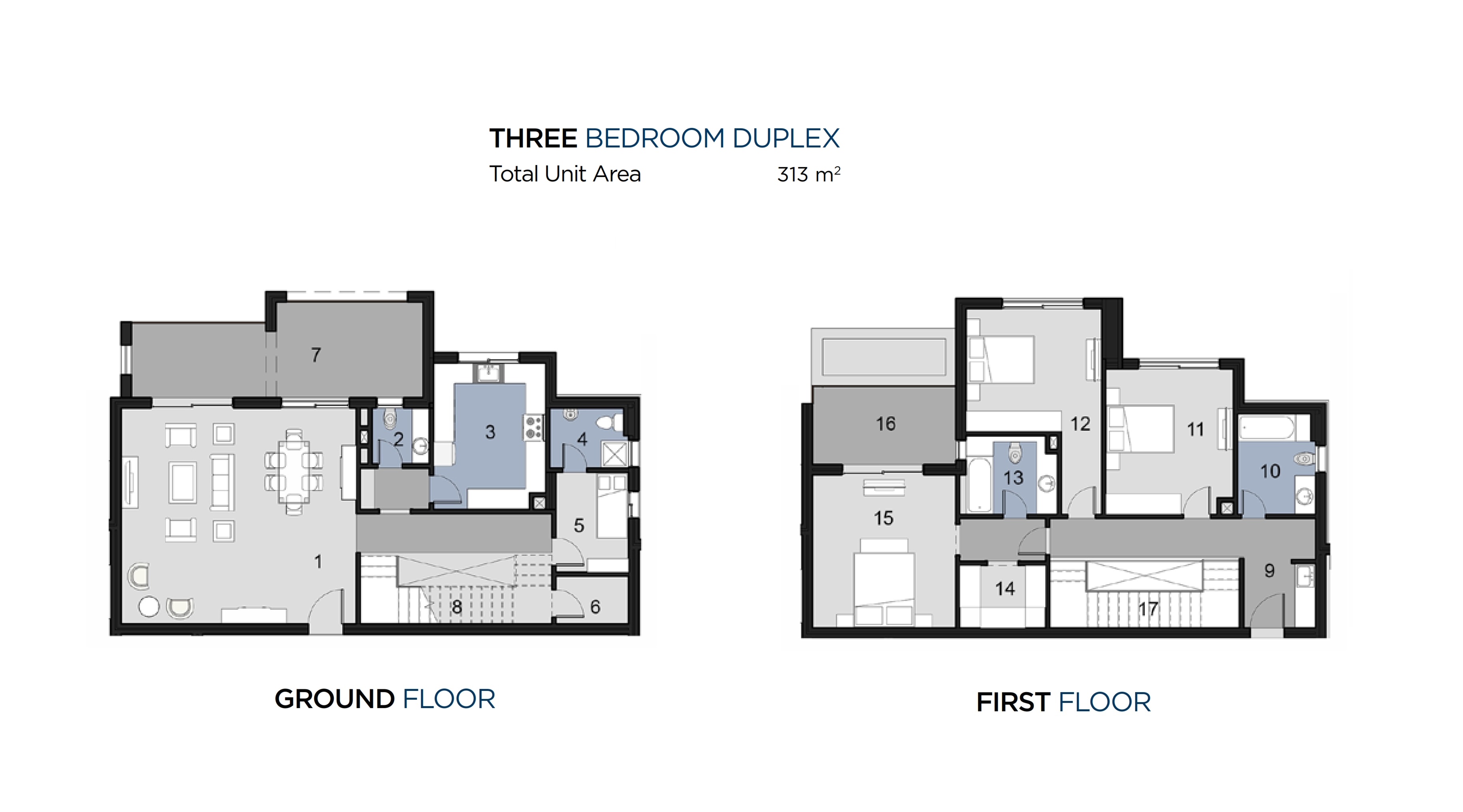 Floor plan for duplex at New Giza