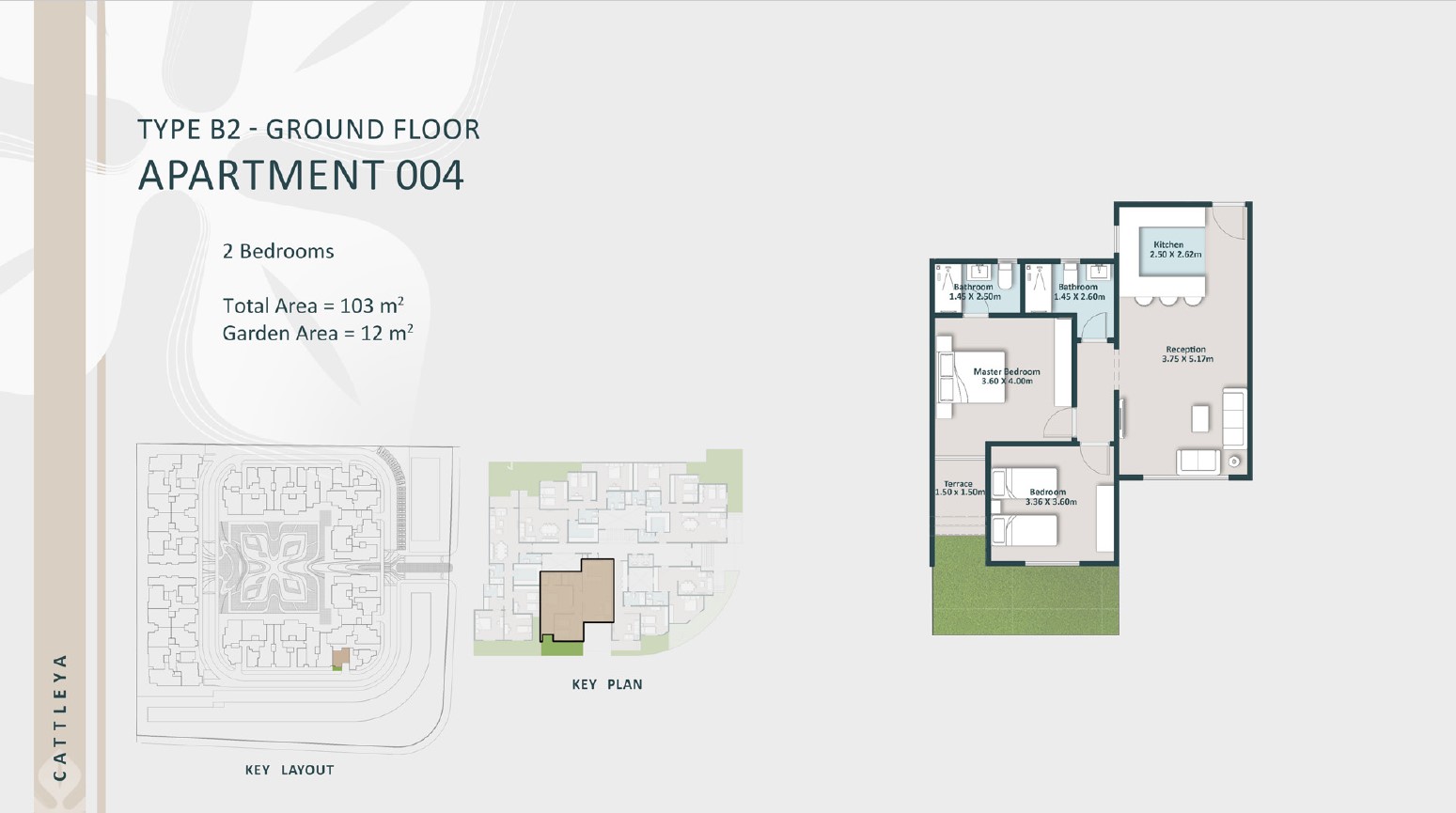 Floor plan for apartment at Cattleya