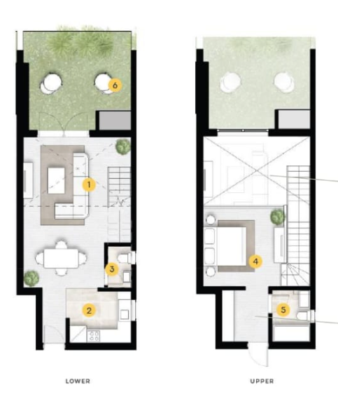 Floor plan for duplex at ZED