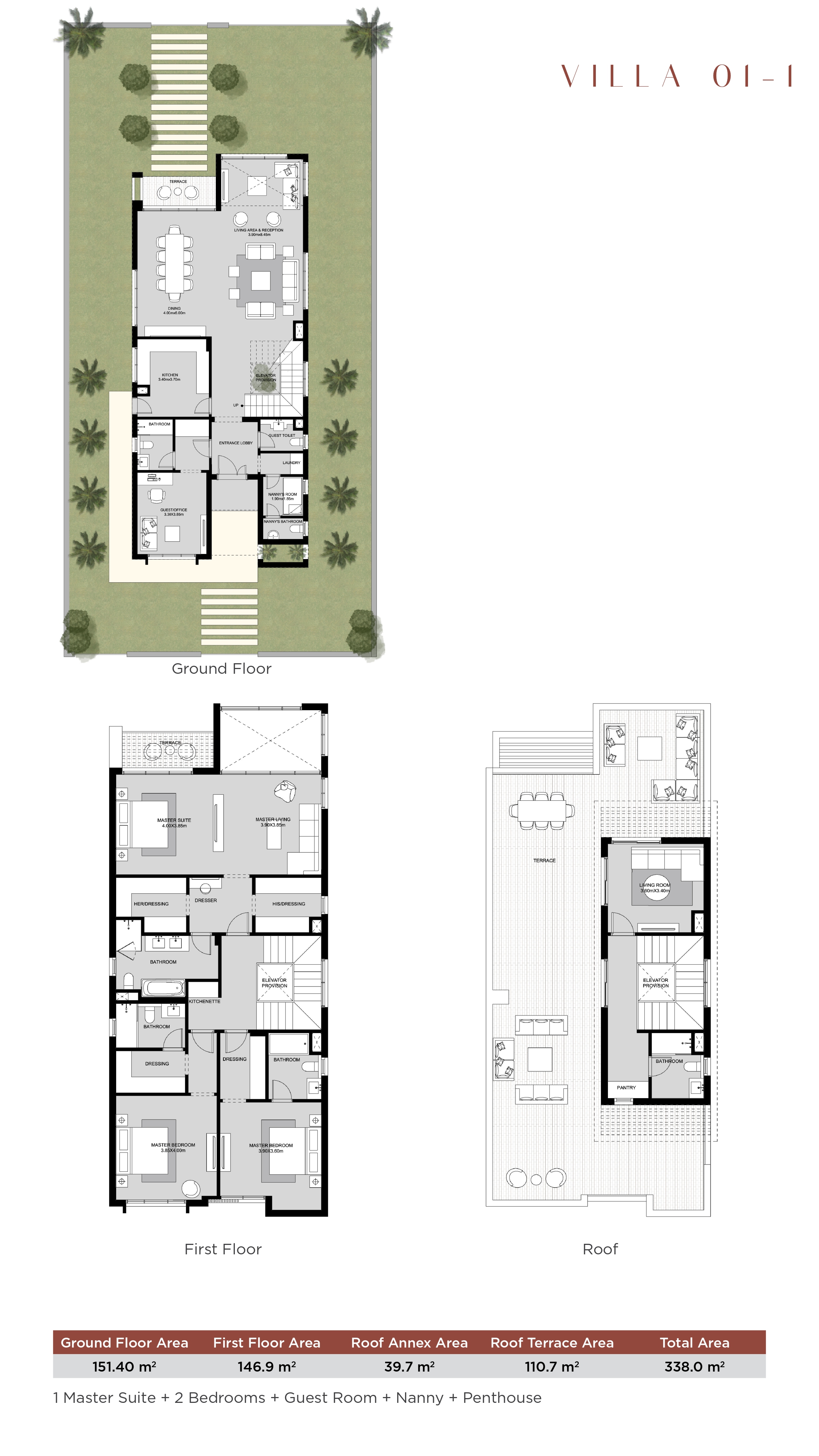 Floor plan for villa at Estates Residence - Nobu