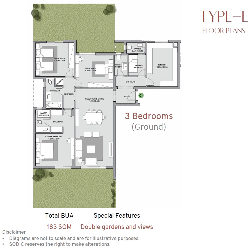Floor plan for apartment at Estates Residence - Nobu