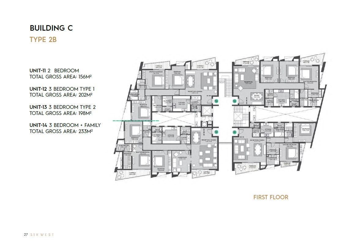 Floor plan for apartment at Six West