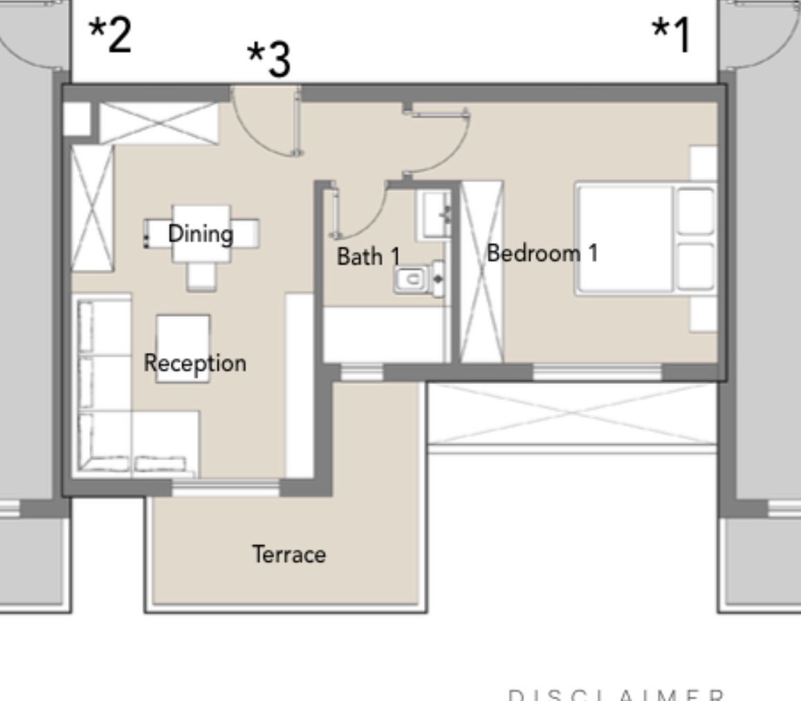 Floor plan for apartment at Badya