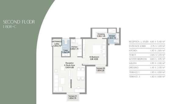Floor plan for apartment at Stone Park