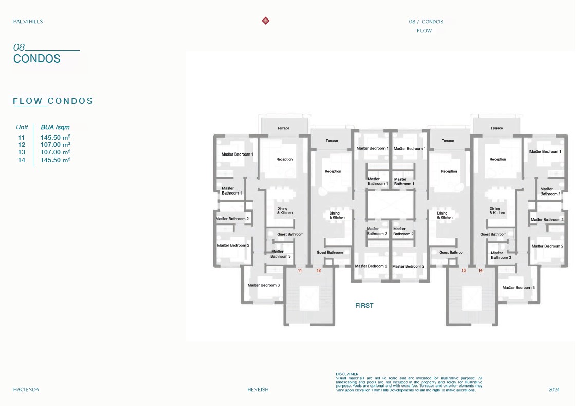 Floor plan for chalet at Hacienda Heneish
