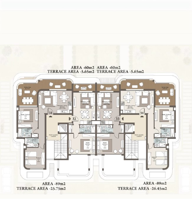 Floor plan for penthouse at Koun