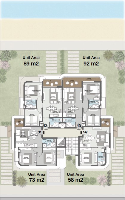 Floor plan for chalet at Koun