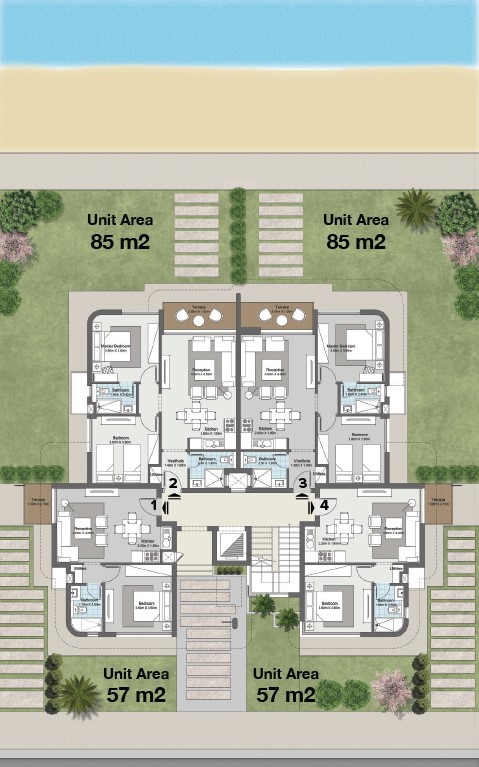 Floor plan for chalet at Koun