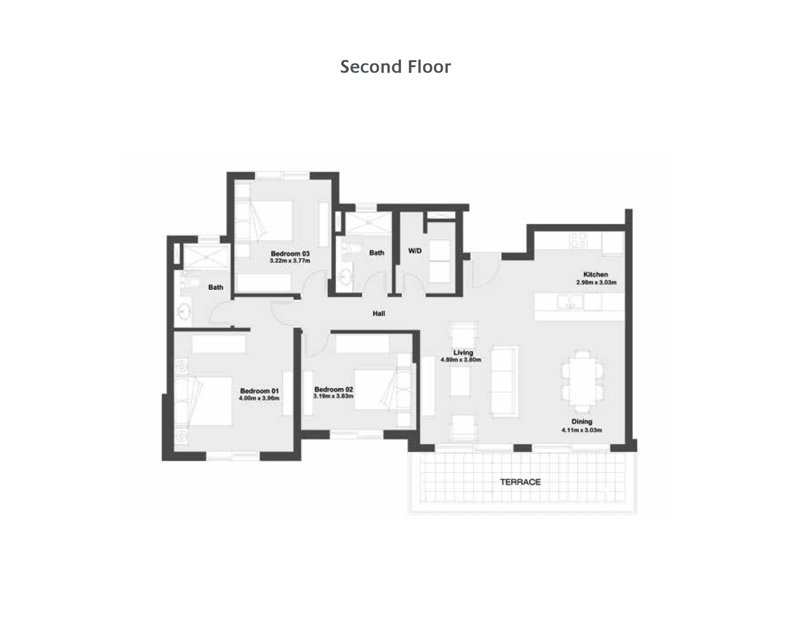 Floor plan for chalet at Marassi