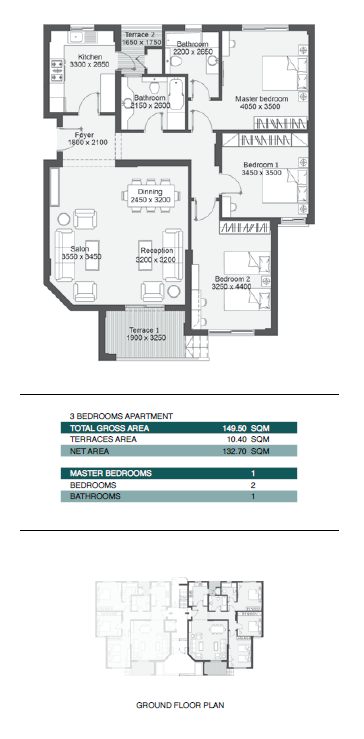 Floor plan for apartment at Ashgar City
