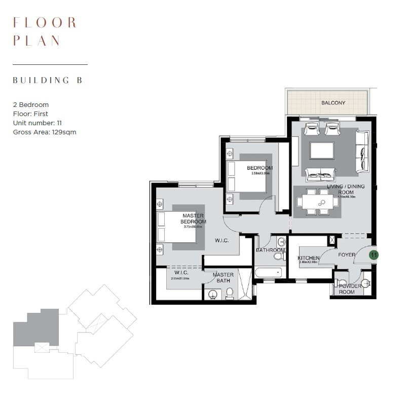 Floor plan for apartment at Estates Residence - Nobu