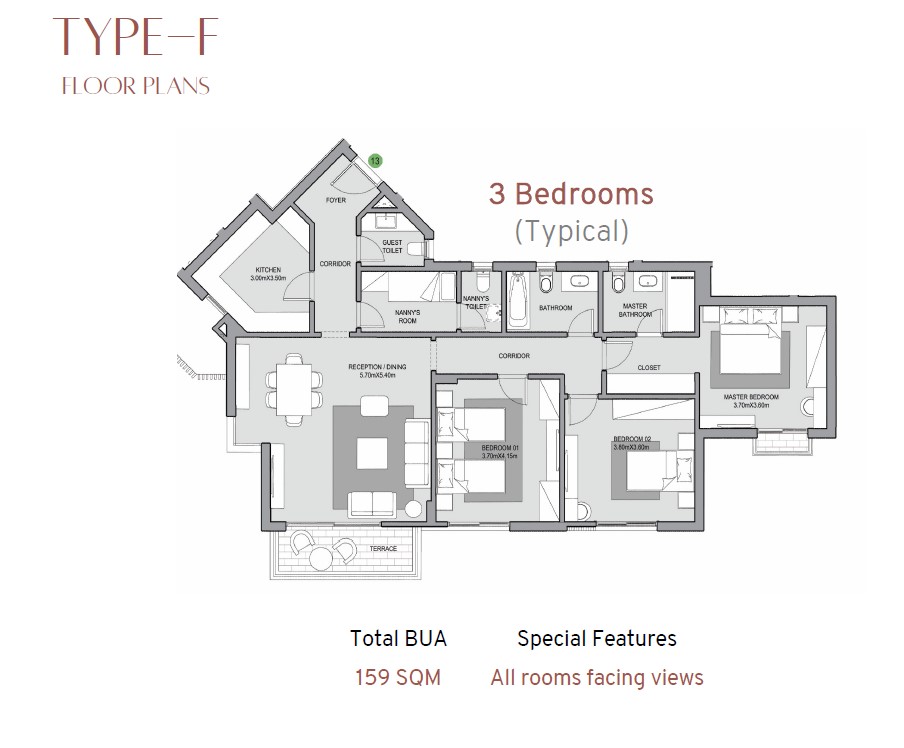 Floor plan for apartment at Estates Residence - Nobu
