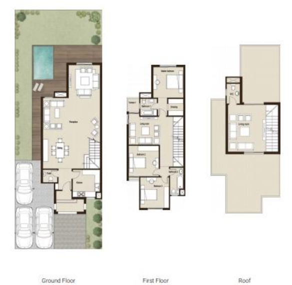 Floor plan for villa at Sarai