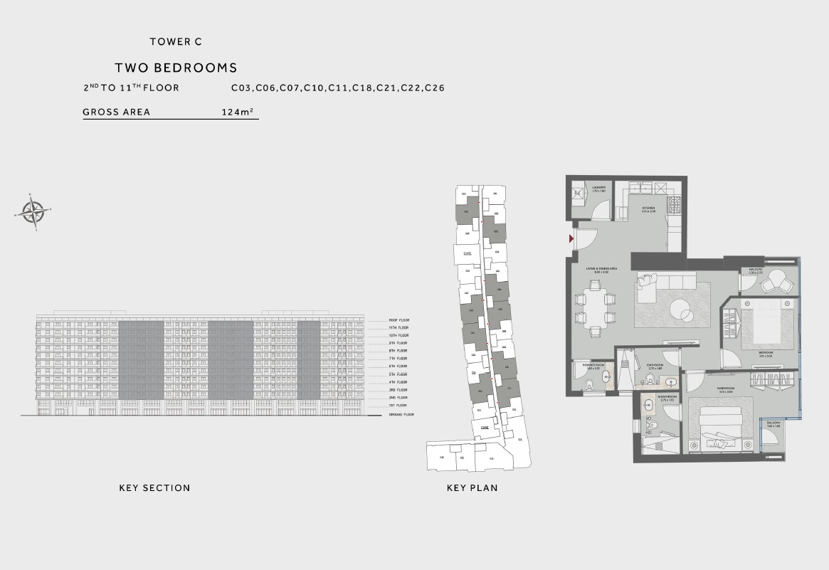Floor plan for apartment at Marriott Residences Heliopolis