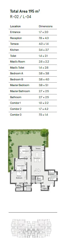 Floor plan for apartment at Castle Landmark