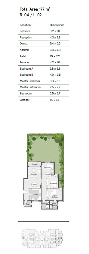Floor plan for apartment at Castle Landmark