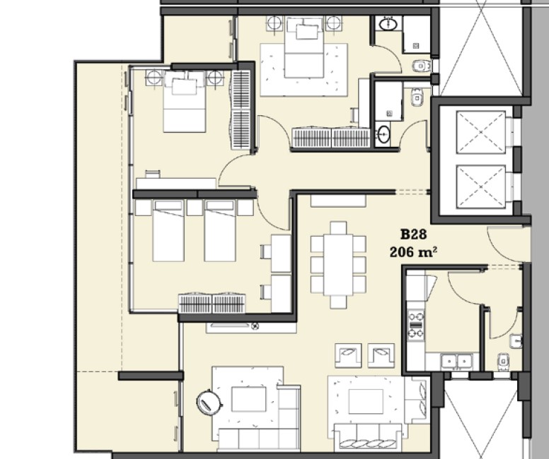 Floor plan for apartment at The View Waterway