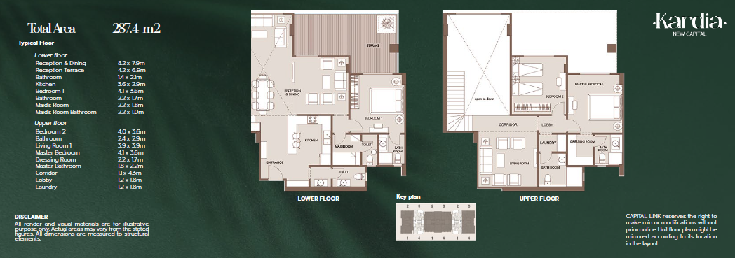 Floor plan for duplex at Kardia
