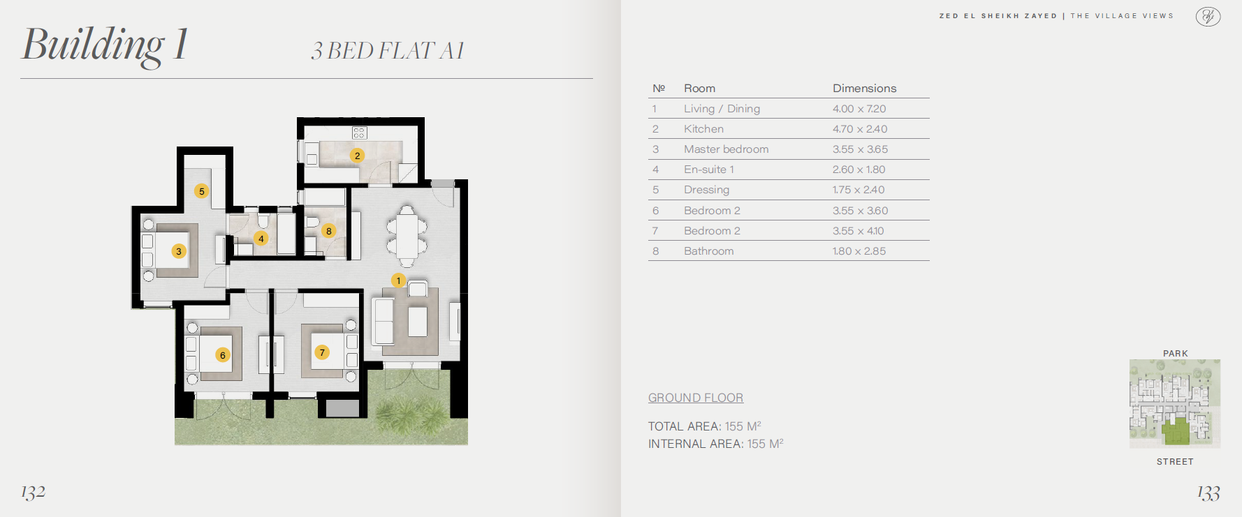 Floor plan for apartment at The Village Views