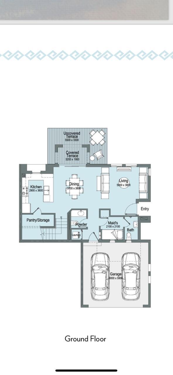 Floor plan for townhouse at The Greek Village Marassi