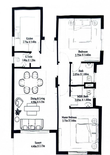 Floor plan for apartment at Hyde Park