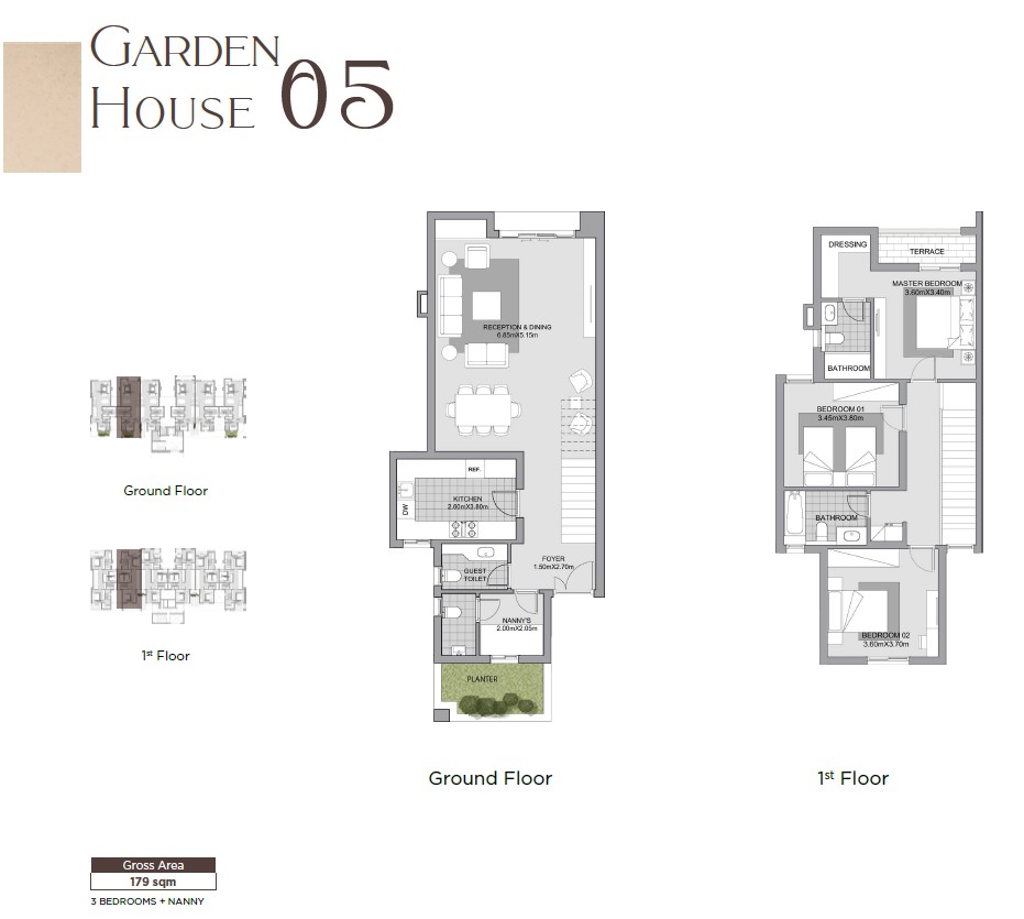 Floor plan for duplex at Karmell New Zayed