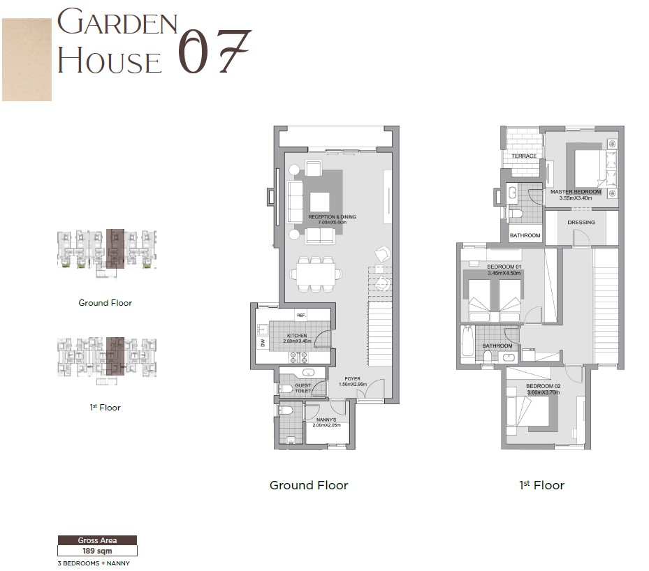 Floor plan for duplex at Karmell New Zayed