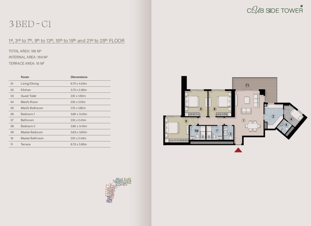 Floor plan for apartment at ZED East