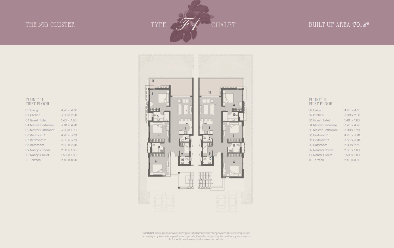 Floor plan for chalet at Marsa Baghush