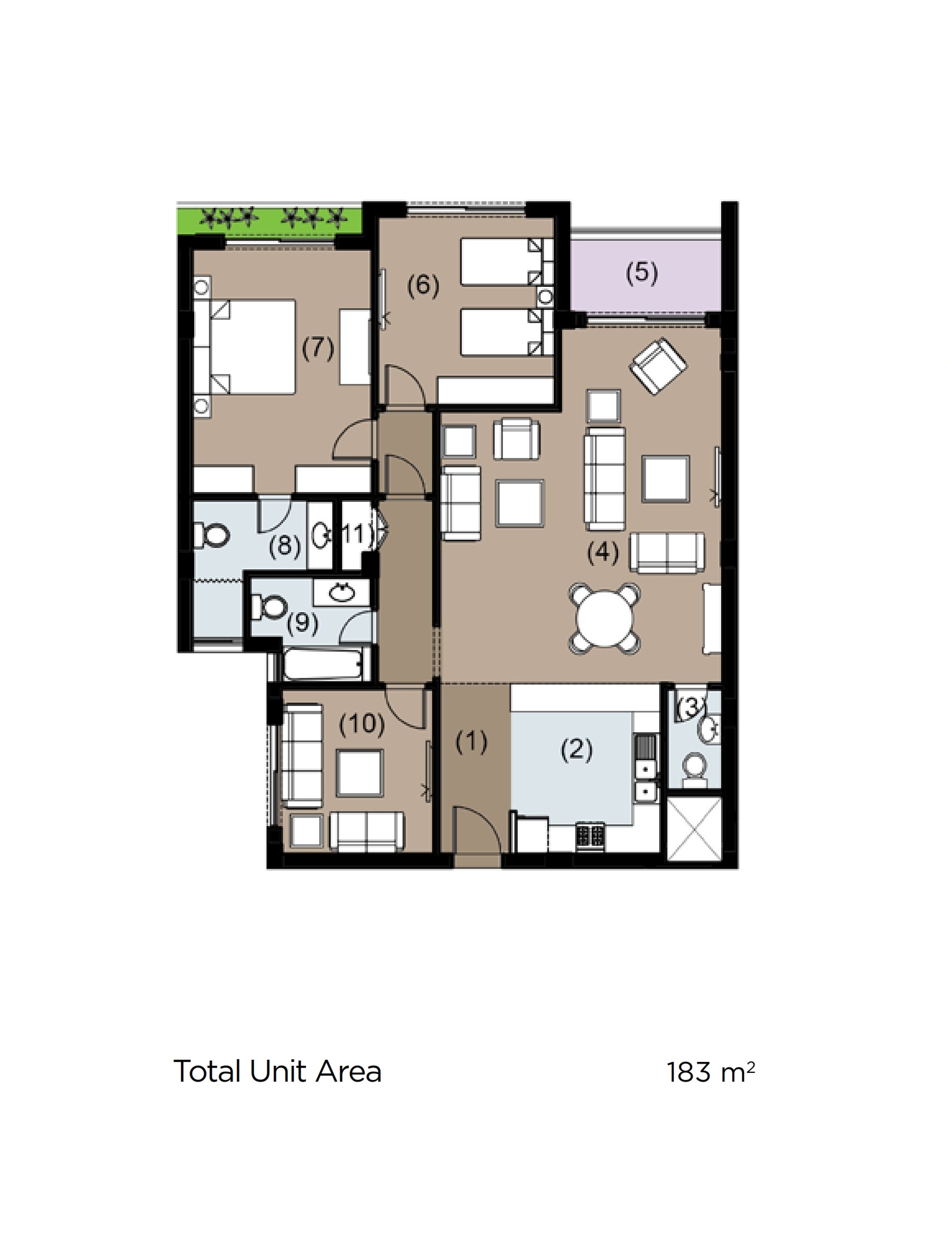 Floor plan for apartment at New Giza