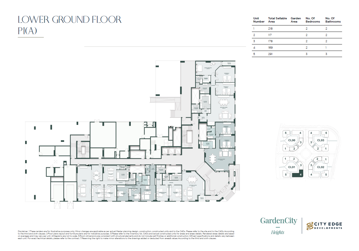 Floor plan for apartment at New Garden City