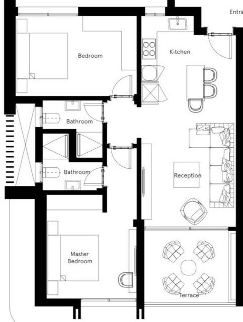 Floor plan for apartment at Blanca
