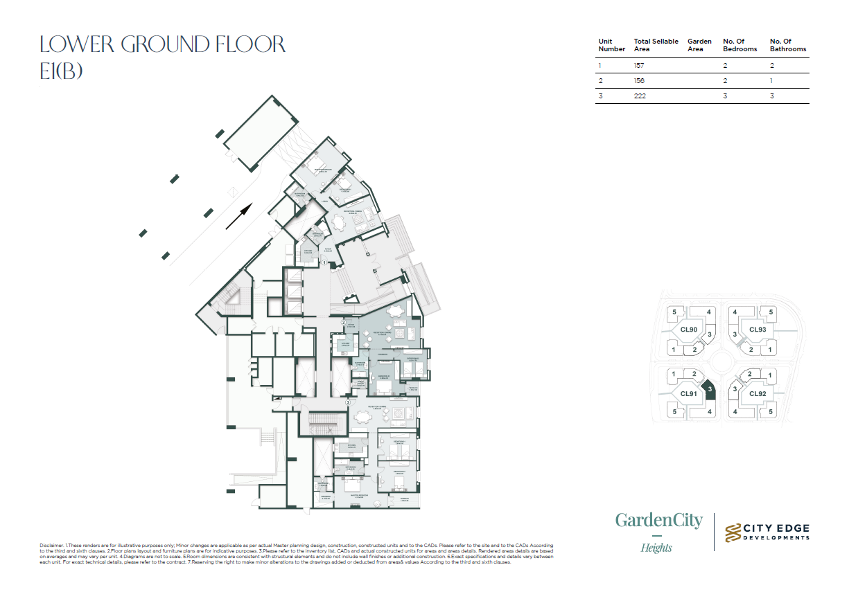 Floor plan for apartment at New Garden City