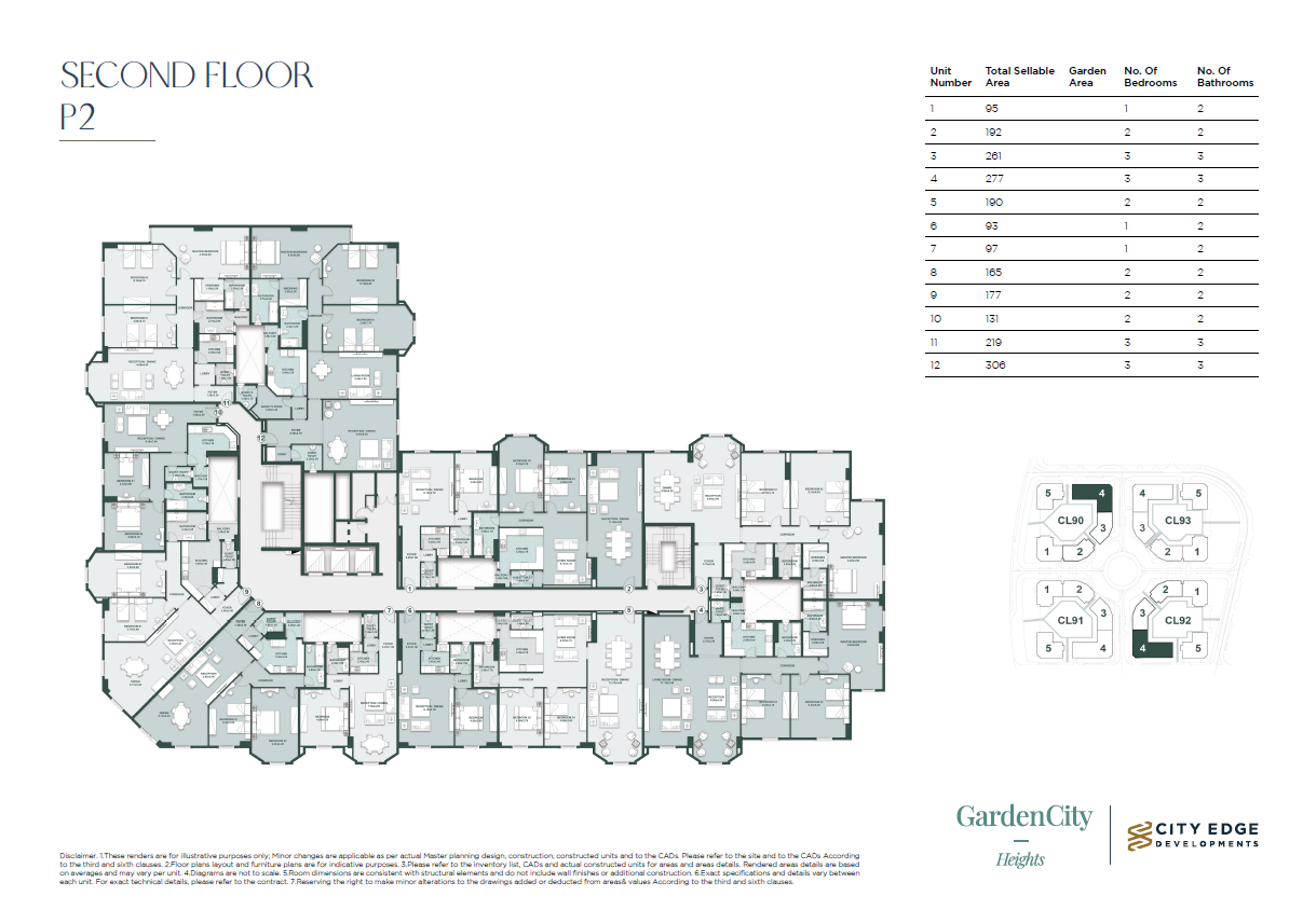Floor plan for apartment at New Garden City